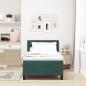 Preview: LED Boxspringbett mit Matratze Dunkelgrün 100x200 cm Samt