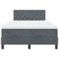 Preview: Boxspringbett mit Matratze & LED Dunkelgrau 120x190 cm Samt