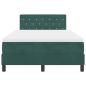 Preview: LED Boxspringbett mit Matratze Dunkelgrün 120 x 190 cm Samt