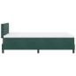 Preview: LED Boxspringbett mit Matratze Dunkelgrün 120 x 190 cm Samt