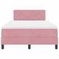 Preview: Boxspringbett mit Matratze & LED Rosa 120x190 cm Samt