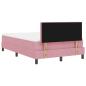 Preview: Boxspringbett mit Matratze & LED Rosa 120x190 cm Samt