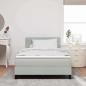 Preview: LED Boxspringbett mit Matratze Hellgrau 120x200 cm Samt