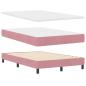 Preview: LED Boxspringbett mit Matratze Rosa 120x200 cm Samt