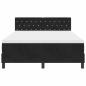Preview: LED Boxspringbett mit Matratze Schwarz 140x200 cm Samt