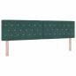 Preview: LED Boxspringbett mit Matratze Dunkelgrün 180x200 cm Samt