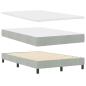 Preview: LED Boxspringbett mit Matratze Hellgrau 120x200 cm Samt