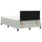 Preview: LED Boxspringbett mit Matratze Hellgrau 120x200 cm Samt