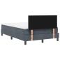 Preview: LED Boxspringbett mit Matratze Dunkelgrau 120x200 cm Samt