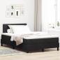 Preview: ARDEBO.de - LED Boxspringbett mit Matratze Schwarz 120x200 cm Samt