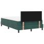 Preview: Boxspringbett mit Matratze & LED Dunkelgrün 120x200 cm Samt