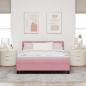 Preview: LED Boxspringbett mit Kopfteil Rosa 160 x 200 cm Samt