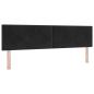 Preview: ARDEBO.de - LED Boxspringbett mit Matratze Schwarz 180x200 cm Samt