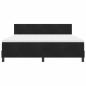 Preview: LED Boxspringbett mit Matratze Schwarz 180x200 cm Samt