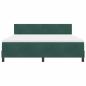 Preview: LED Boxspringbett mit Matratze Dunkelgrün 180x200 cm Samt