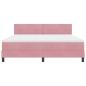 Preview: Boxspringbett mit Matratze & LED Rosa 180x200 cm Samt
