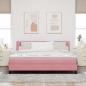 Preview: LED Boxspringbett mit Kopfteil Rosa 180 x 200 cm Samt