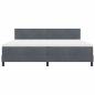 Preview: LED Boxspringbett mit Matratze Dunkelgrau 200x200 cm Samt