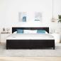 Preview: LED Boxspringbett mit Matratze Schwarz 200x200 cm Samt