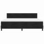 Preview: LED Boxspringbett mit Matratze Schwarz 200x200 cm Samt
