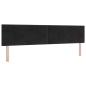Preview: LED Boxspringbett mit Matratze Schwarz 200x200 cm Samt