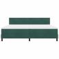 Preview: LED Boxspringbett mit Matratze Dunkelgrün 200x200 cm Samt