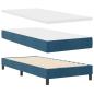 Preview: Boxspringbett mit Matratze & LED Dunkelblau 90x190 cm Samt