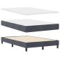 Preview: LED Boxspringbett mit Matratze Dunkelgrau 120x190 cm Samt