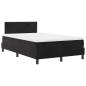 Preview: LED Boxspringbett mit Matratze Schwarz 120x190 cm Samt