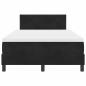 Preview: LED Boxspringbett mit Matratze Schwarz 120x190 cm Samt