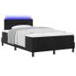 Preview: LED Boxspringbett mit Matratze Schwarz 120x190 cm Samt