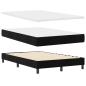 Preview: LED Boxspringbett mit Matratze Schwarz 120x190 cm Samt
