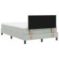 Preview: LED Boxspringbett mit Matratze Hellgrau 120x200 cm Samt