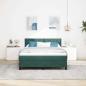 Preview: LED Boxspringbett mit Kopfteil Dunkelgrün 140 x 200 cm Samt