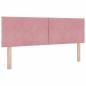 Preview: ARDEBO.de - LED Boxspringbett mit Matratze Rosa 160x200 cm Samt