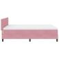Preview: LED Boxspringbett mit Matratze Rosa 160x200 cm Samt