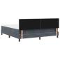 Preview: LED Boxspringbett mit Matratze Dunkelgrau 180x200 cm Samt