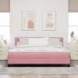 Preview: LED Boxspringbett mit Matratze Rosa 180x200 cm Samt
