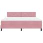 Preview: LED Boxspringbett mit Matratze Rosa 180x200 cm Samt