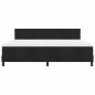 Preview: LED Boxspringbett mit Matratze Schwarz 200x200 cm Samt