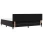 Preview: LED Boxspringbett mit Matratze Schwarz 200x200 cm Samt