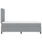 Preview: Boxspringbett mit Matratze & LED Hellgrau 120x190 cm Stoff