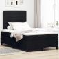 Preview: ARDEBO.de - LED Boxspringbett mit Matratze Schwarz 120x200 cm Stoff