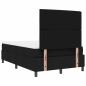 Preview: LED Boxspringbett mit Matratze Schwarz 120x200 cm Stoff