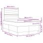 Preview: LED Boxspringbett mit Matratze Creme 120x200 cm Stoff
