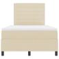 Preview: LED Boxspringbett mit Matratze Creme 120x200 cm Stoff