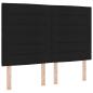 Preview: Boxspringbett mit Matratze mit LED Schwarz 140 x 190 cm Stoff