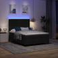 Preview: Boxspringbett mit Matratze mit LED Schwarz 140 x 190 cm Stoff