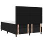 Preview: LED Boxspringbett mit Matratze Schwarz 140x200 cm Stoff