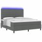 Preview: Boxspringbett mit Matratze Dunkelgrau 180 x 200 cm Stoff